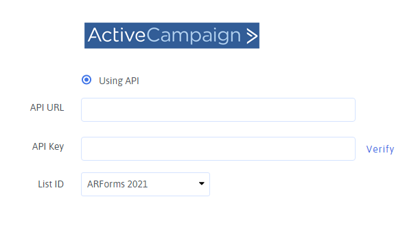 Erweiterte Activecampaign-Integration mit ARForms - 2