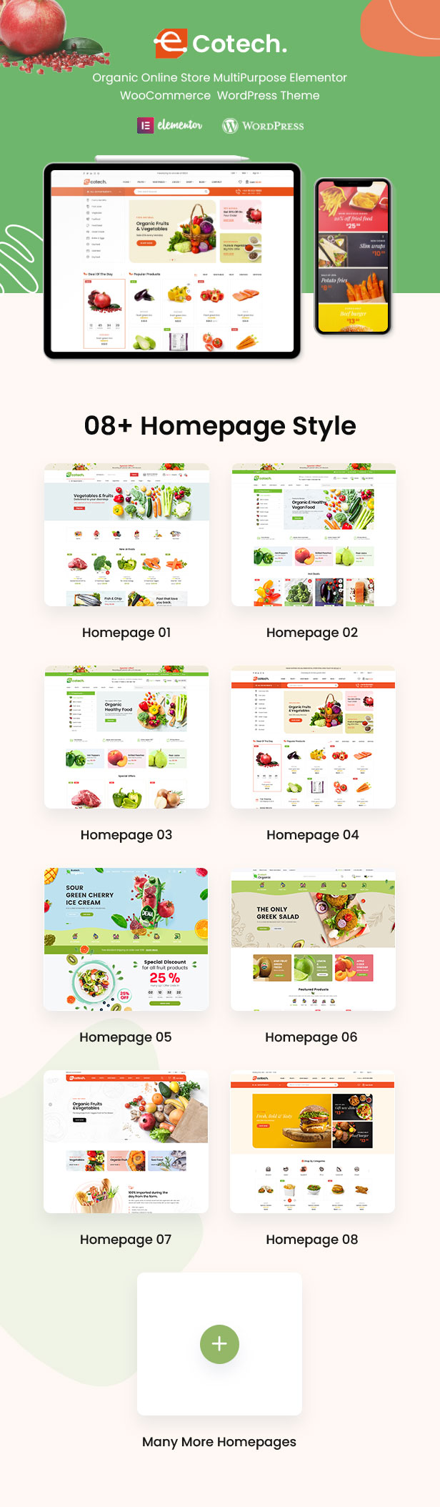 Ecotech - Bio-, Lebensmittel- und Mehrzweck-WooCommerce-Thema (RTL-unterstützt) - 1