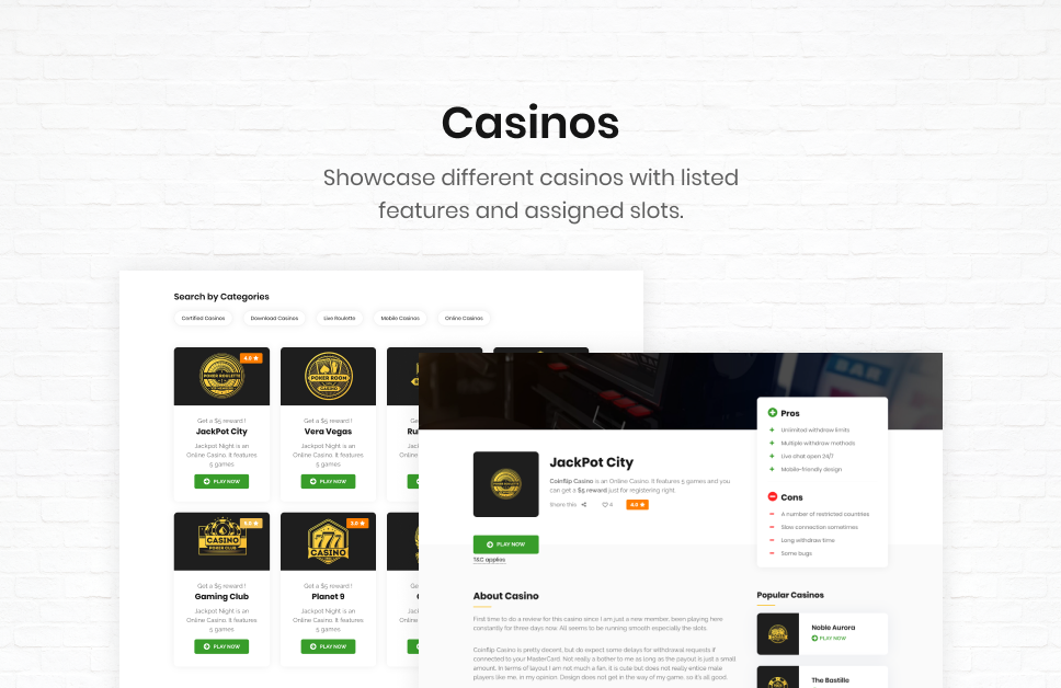 Coinflip - Casino Affiliate & Glücksspiel WordPress Theme - 4