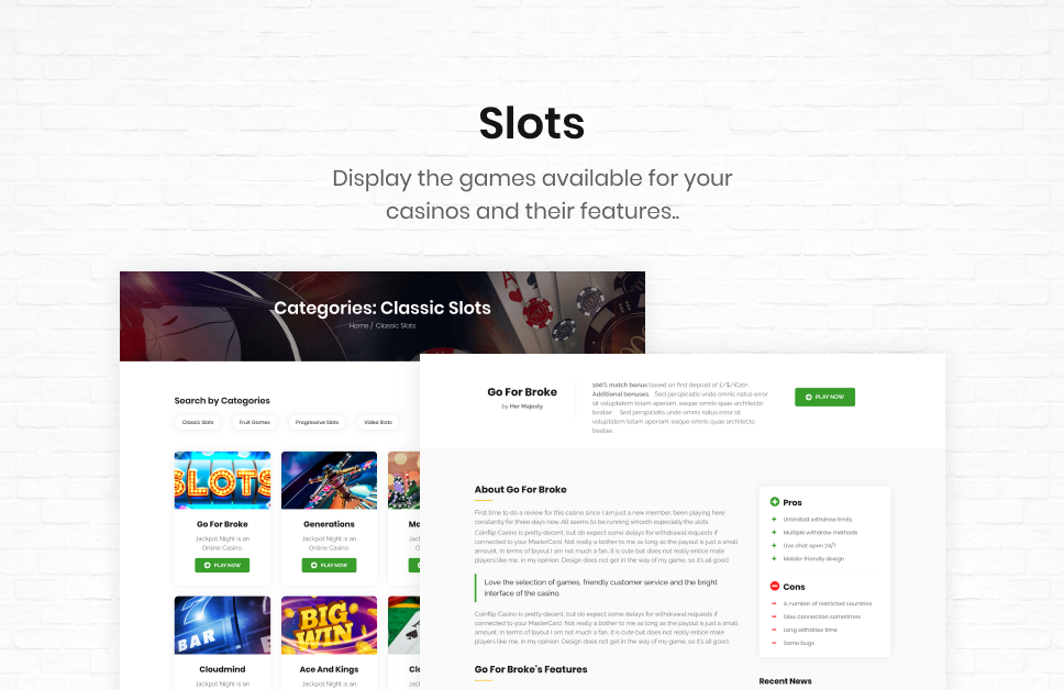 Coinflip - Casino Affiliate & Glücksspiel WordPress Theme - 5