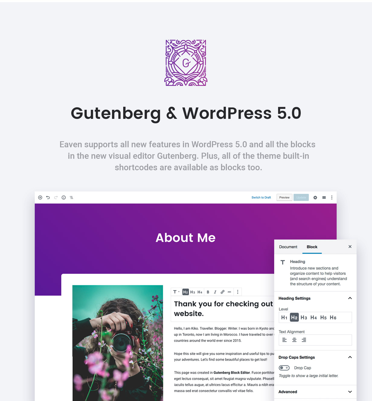 Bereit für Gutenberg Editor
