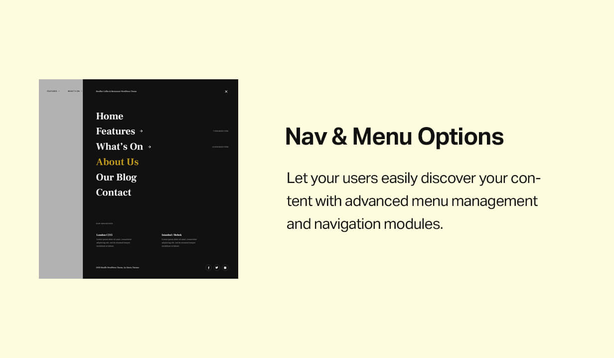 Navigations- und Menüoptionen