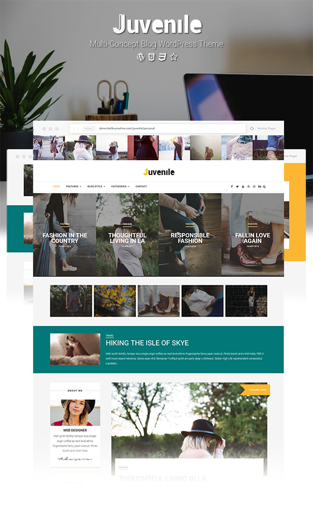 Juvenile - Multi-Konzept-Blog WordPress-Theme - 1