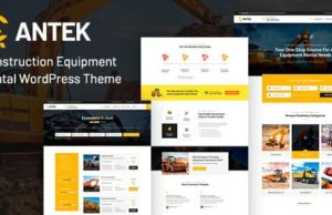Antek – Verleih von Baumaschinen WordPress Vorlage