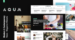 Aqum | Zeitgenössisches Magazin WordPress Layout