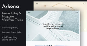Arkona – Persönliches Blog & Magazin WordPress Template