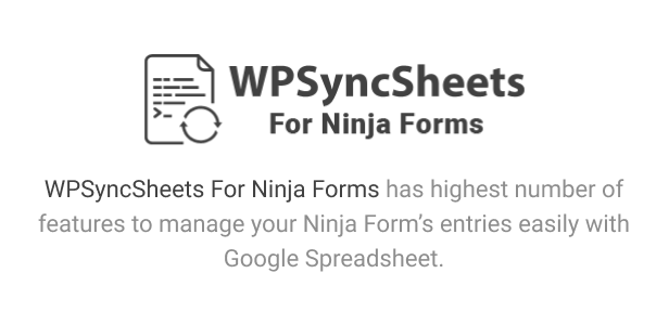 WPSyncSheets für Ninja Forms - Ninja Forms Google Spreadsheet Addon - 4
