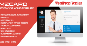 MilZinCard Resume / CV & Portfolio vCard WordPress Template