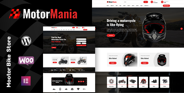 Wordpress Shop Template MotorMania | Motorcycle Accessories WooCommerce Theme