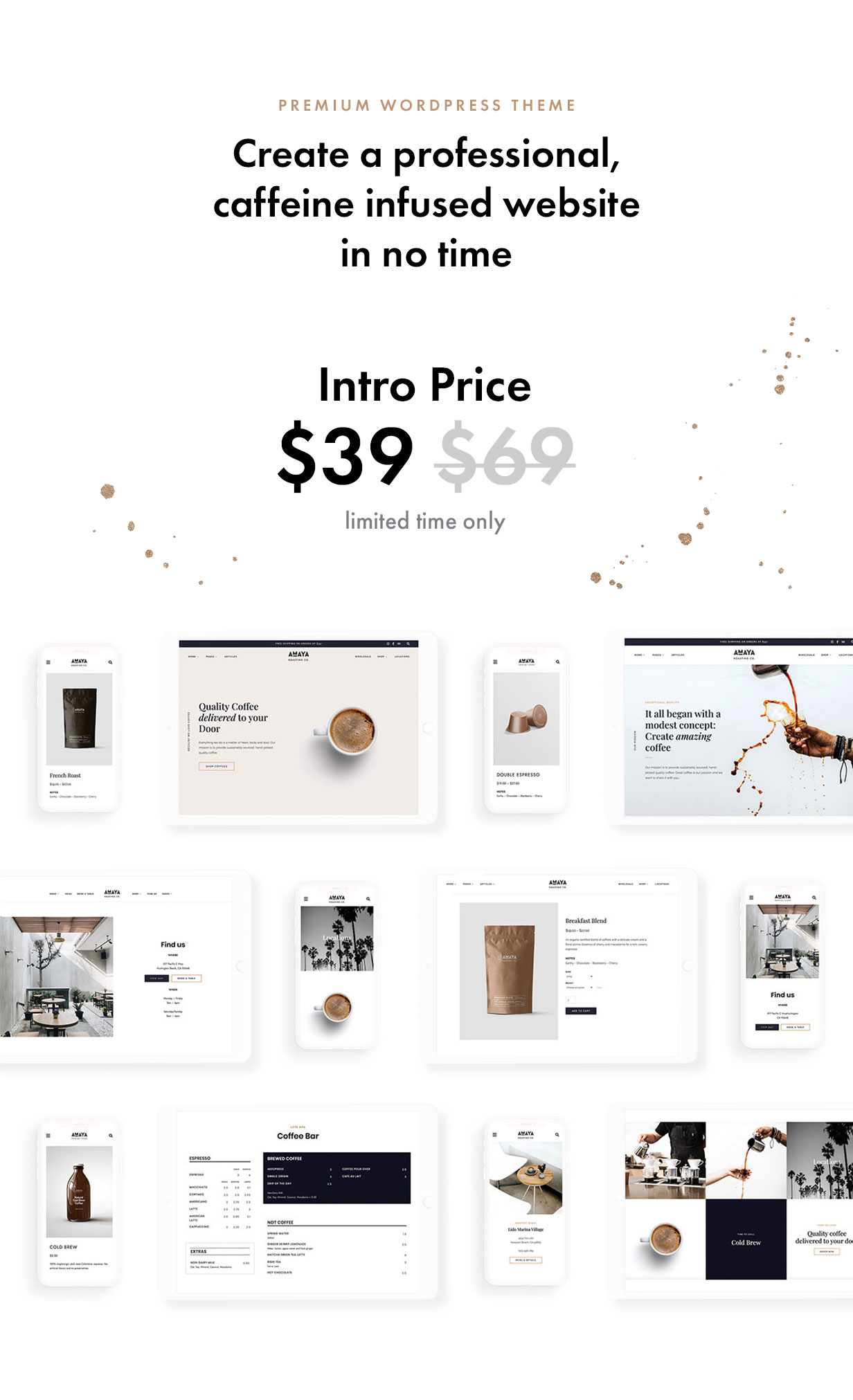 Amaya - Coffee Shop WordPress Theme - 1