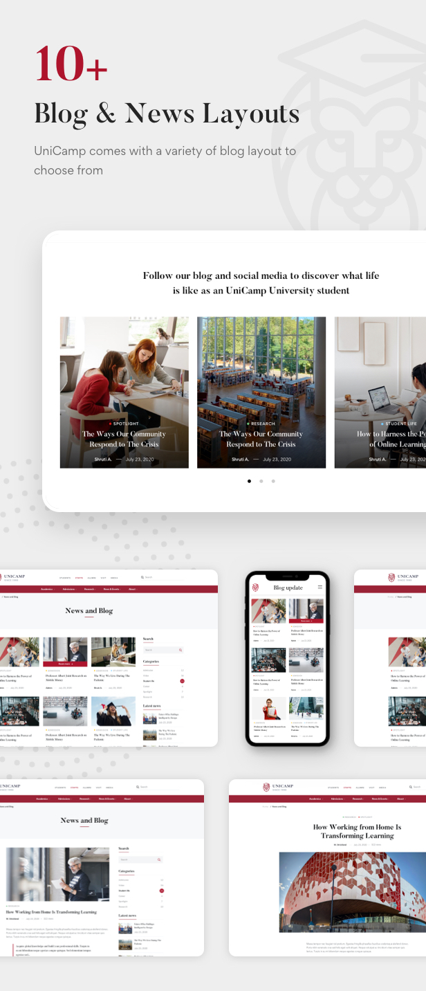 Unicamp - WordPress-Theme für Universitäten und Hochschulen - 12
