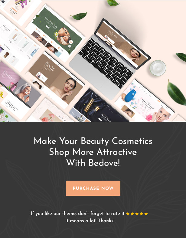 Bedove - WordPress-Theme für Beauty & Cosmetics Shop