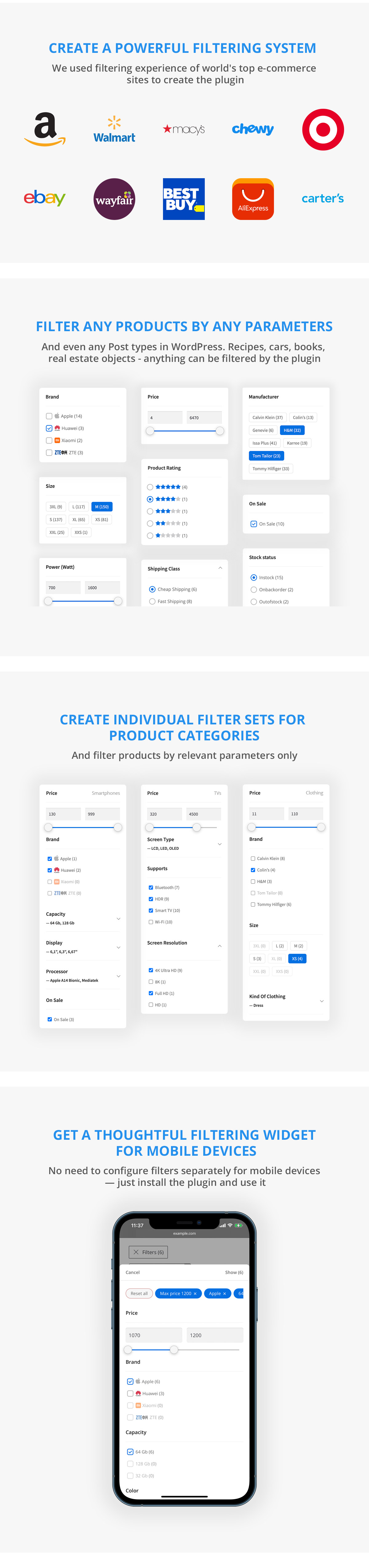 Alles filtern - Beschreibung des WooCommerce-Produktfilters Teil 1