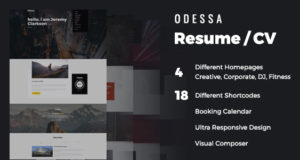 Fortsetzen | Lebenslauf | Odessa Portfolio für persönlichen Lebenslauf, Lebenslauf und vCard