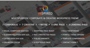 Inspiriert – Mehrzweck-WordPress-Layout für Unternehmen und kreative Bootstraps