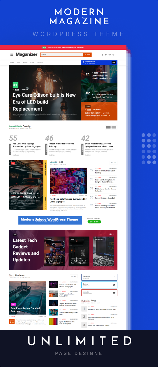 Maganizer - Modern Magazine WordPress Theme - 1