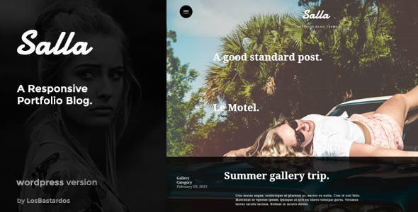 Wordpress Blog Template Salla - WP Responsive Fullscreen Portfolio Blog