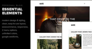 Wesentliche Elemente – Kreatives WordPress-Thema für Autoren und Blogger