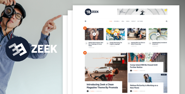 Wordpress Blog Template Zeek - A Clean WordPress Blogging / Magazine Theme