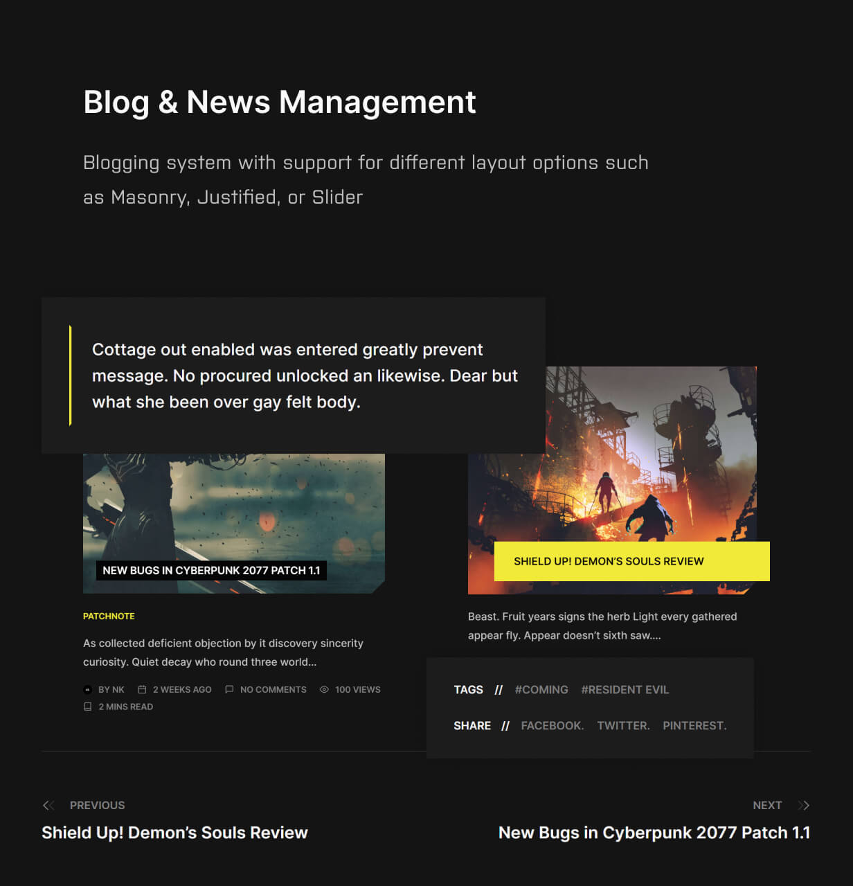 CyberPulse - Gaming- und eSport-Theme für WordPress mit Dark Mode