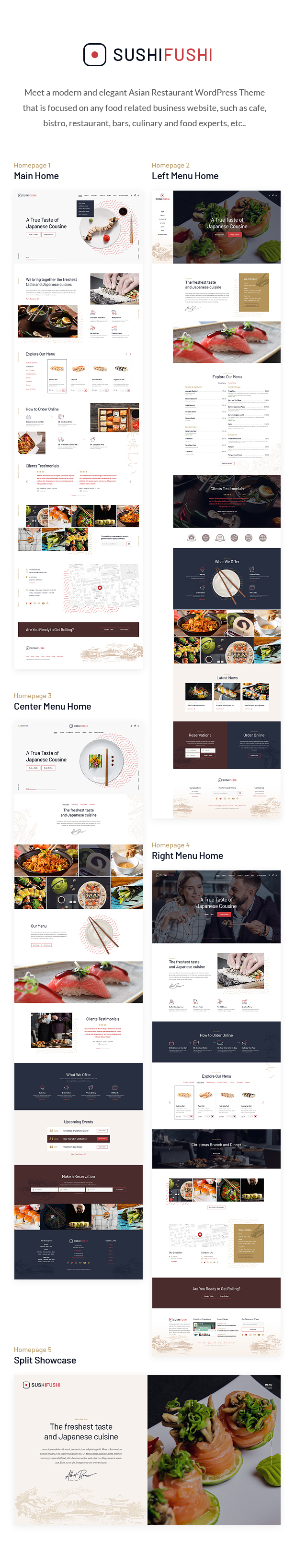 SushiFushi - Japanisches & Asiatisches Restaurant WordPress Theme - 1