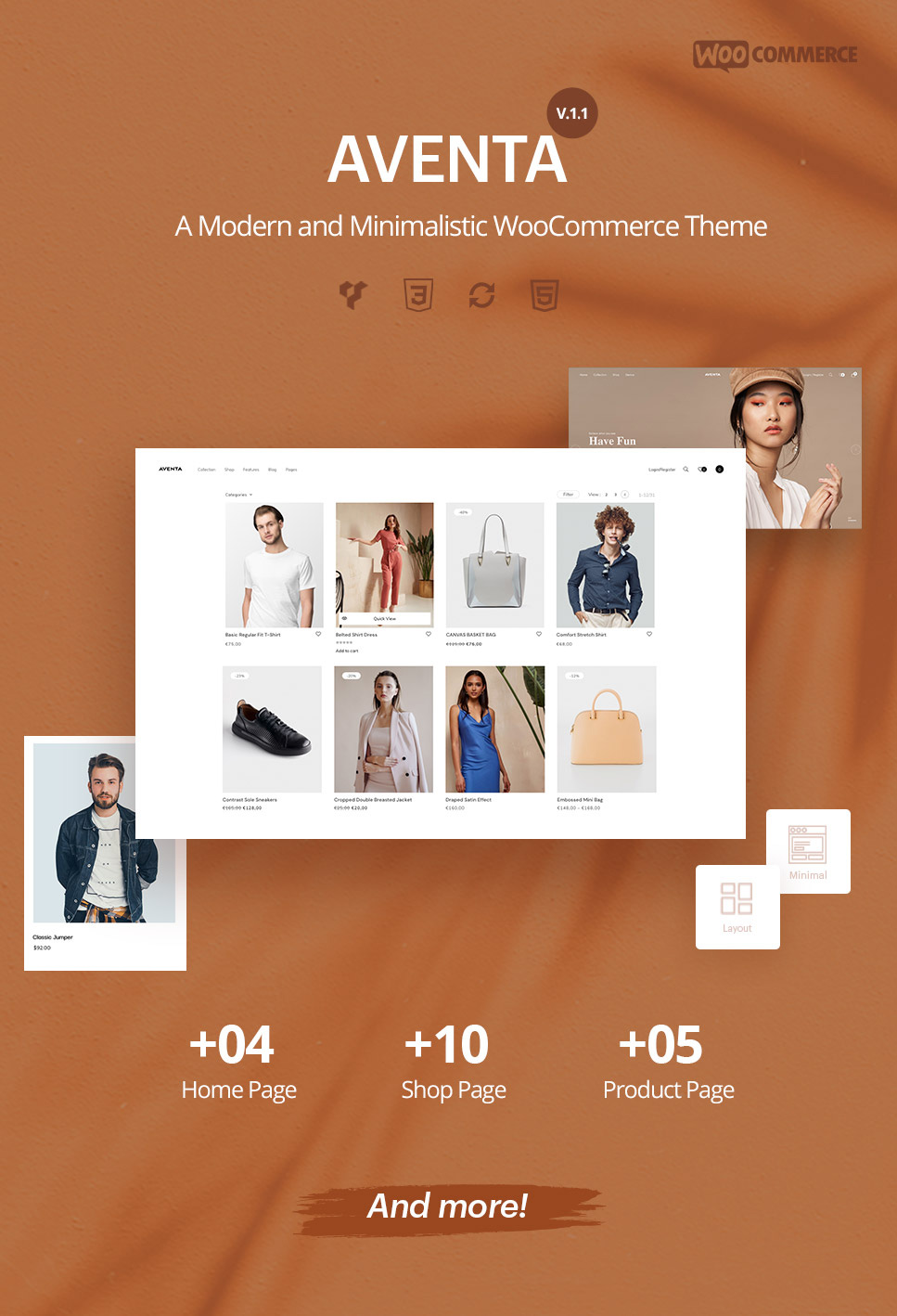 Aventa - Minimales und modernes Woocommerce-Thema