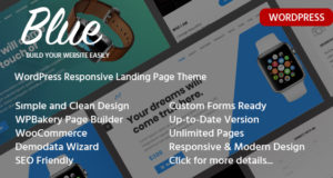 Blue – Single Product Landing Page WordPress Template