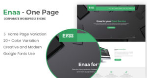 Enaa – One Page Corporate WordPress Template