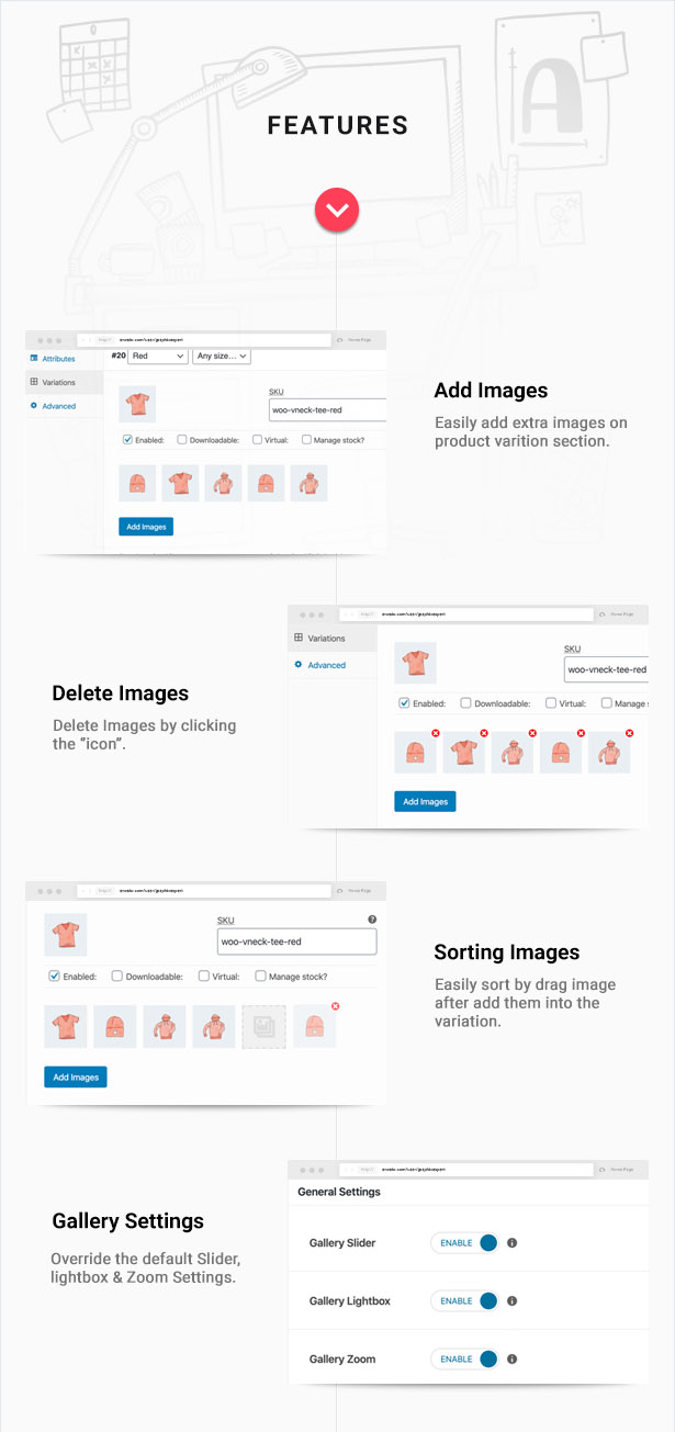 WooCommerce Zusätzliche Variationsbilder