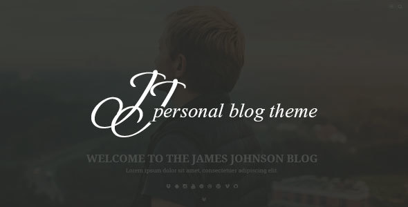 Wordpress Blog Template JJ BLOG - Personal Blog WordPress Theme