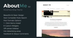 Über mich – Kreatives und sauberes WordPress-Vorlage