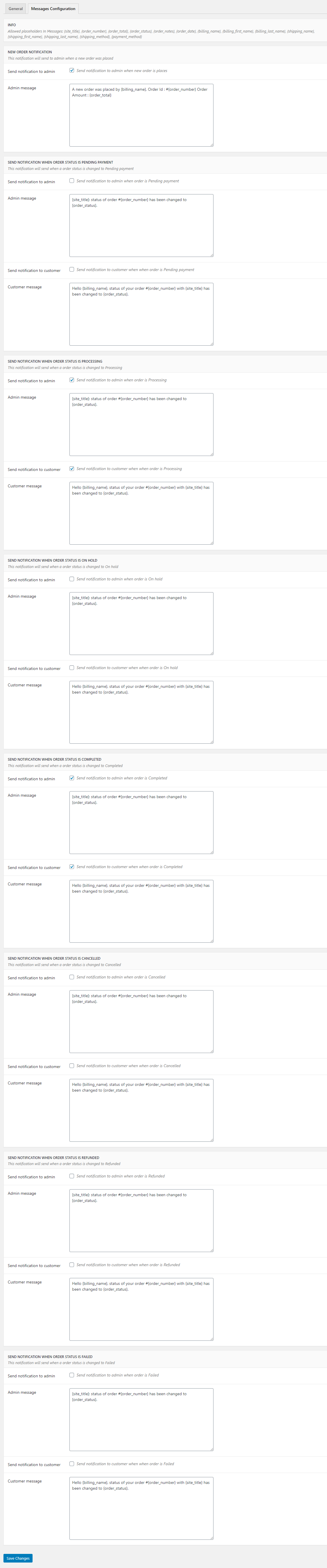 Allgemeine Administratoreinstellungen