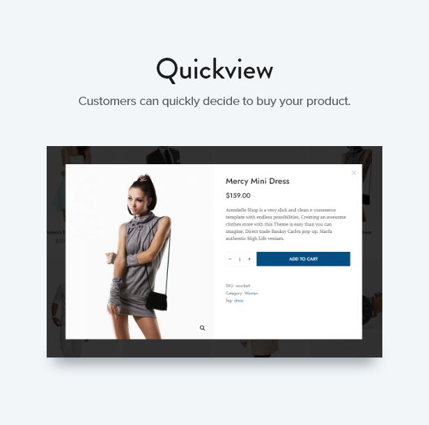 Arendelle |  Modernes eCommerce Elementor WordPress Theme
