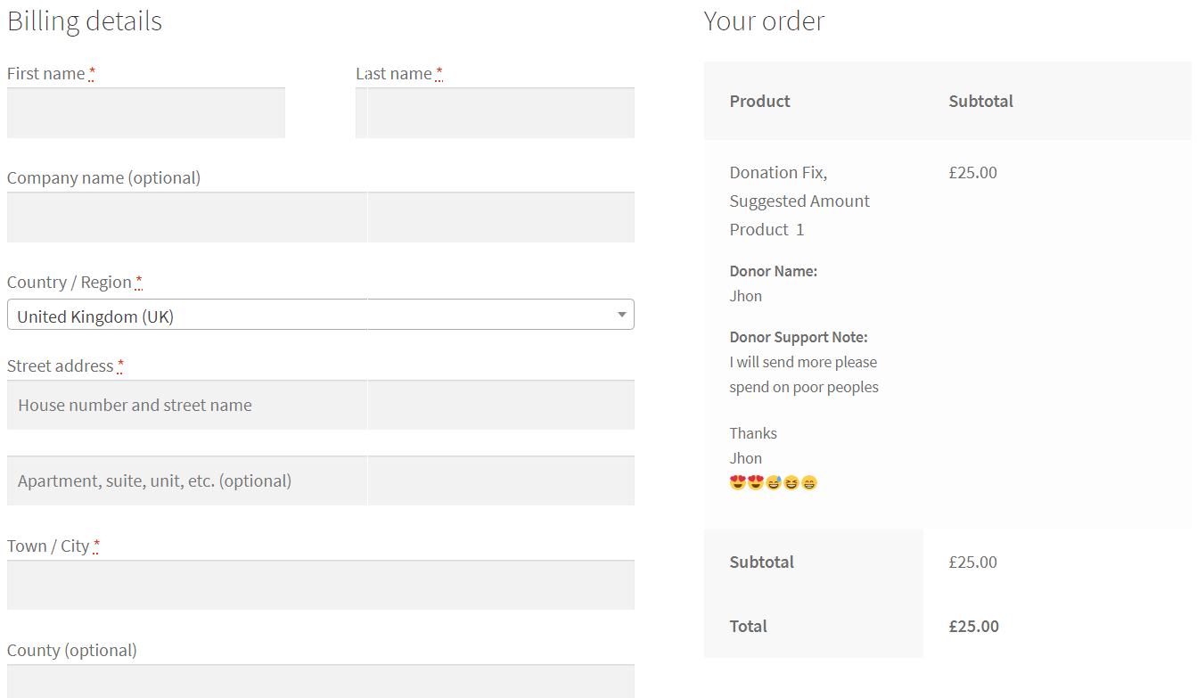 WooCommerce-Spenden