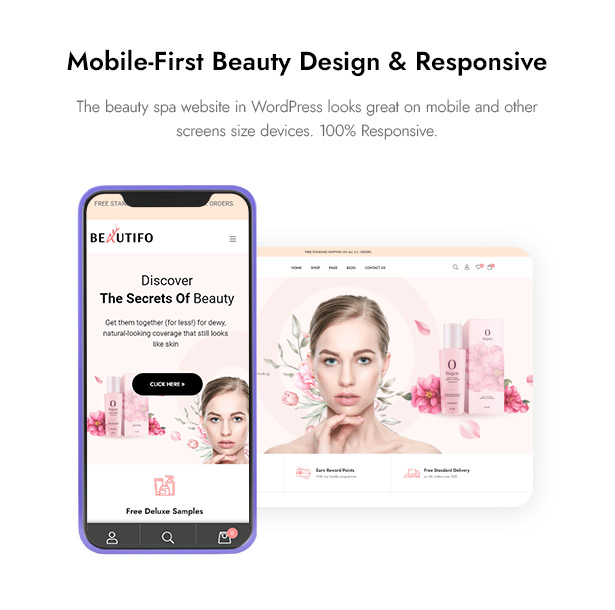 Beautifo ​​Beauty WooCommerce WordPress Theme - Vollständig responsive & mobile Beauty-Website