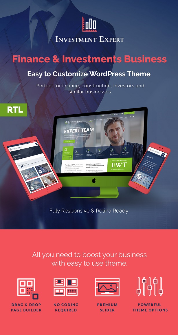 Investment Expert - Business Theme für Agenturen in der Finanzberatung + RTL - 1