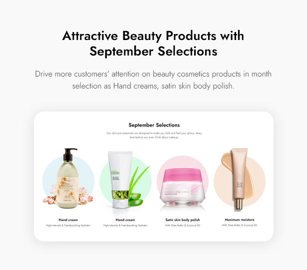 Beautifo ​​Beauty WooCommerce WordPress Theme - September-Auswahl anzeigen