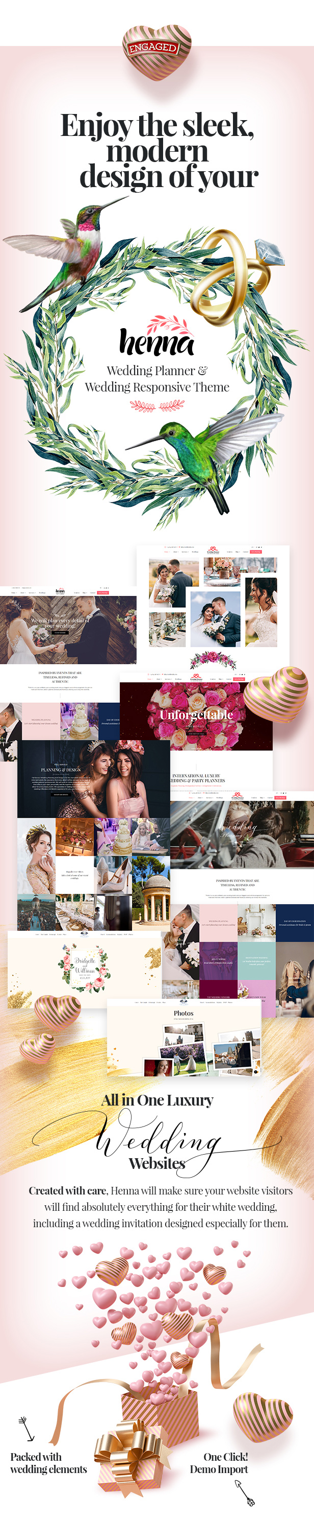 Henna - Hochzeits-WordPress-Theme - 1