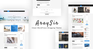 AraySir Sauberes WordPress-Blogging-Vorlage