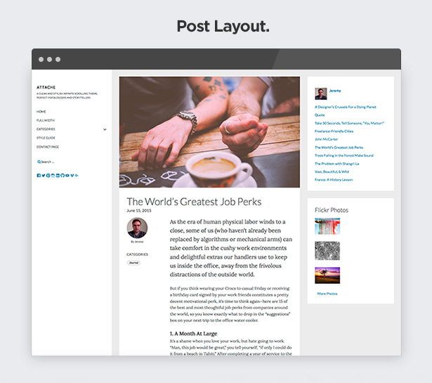 Attache Infinite Scrolling WordPress Theme - 4