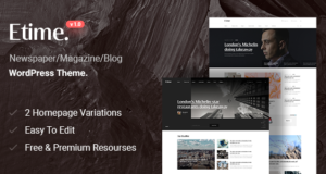 Etime – Blog & Magazin WordPress Template
