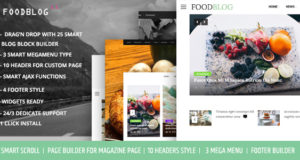 FoodBlog – Persönliches Blog- und Magazin-WordPress-Layout