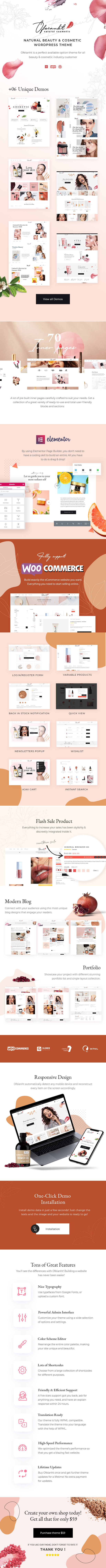 Ofeianht - Naturkosmetik WordPress Theme