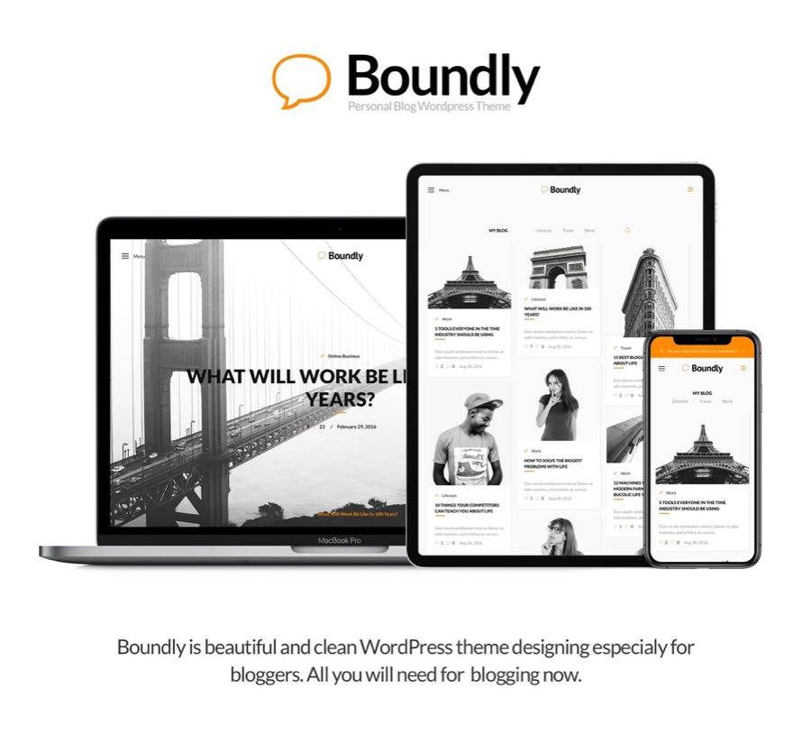 Gebunden, WordPress-Theme für Blogger