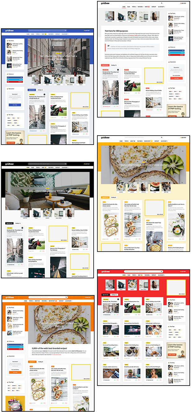 Gridbee - WordPress Theme zum Teilen von Inhalten - 1