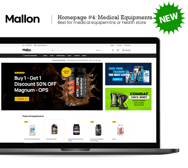 Mallon - Medical Store Elementor WooCommerce WordPress Theme