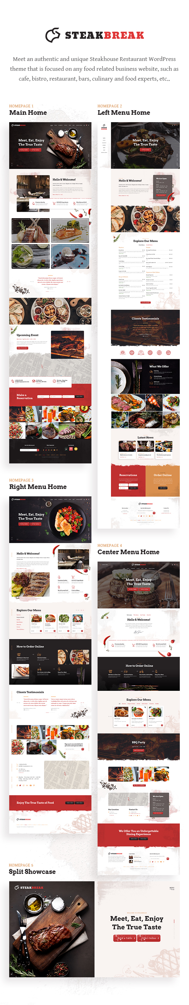 SteakBreak - Fleischrestaurant WordPress Theme - 1