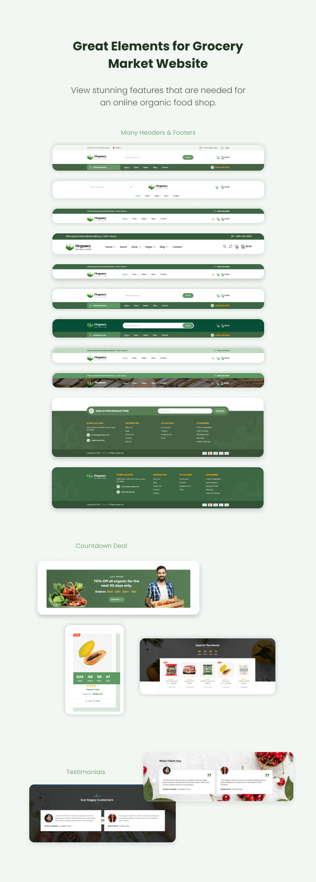 Organey - WooCommerce WordPress Theme für Bio-Lebensmittel