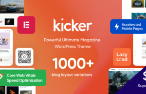 Kicker – Mehrzweck-Blog-Magazin WordPress Template + Gutenberg