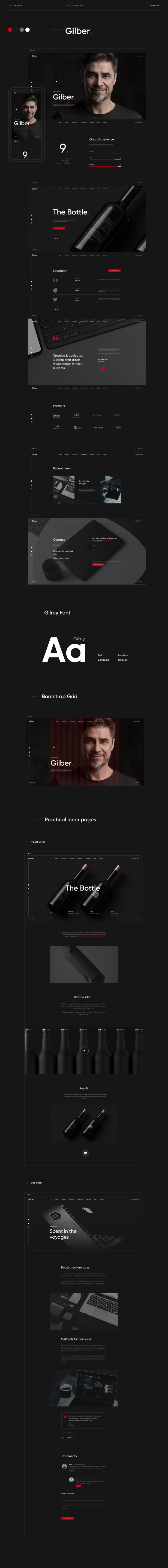Gilber - Persönlicher Lebenslauf / Lebenslauf WordPress Theme - 4
